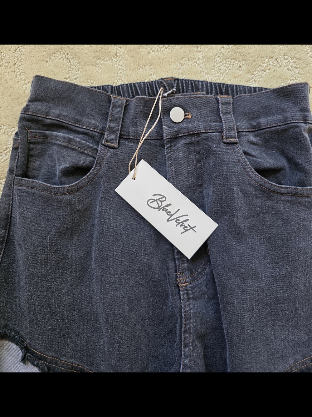 Patchwork Wide-Leg Palazzo Denim Jeans - Two-Tone Gray - Picture 4 of 4